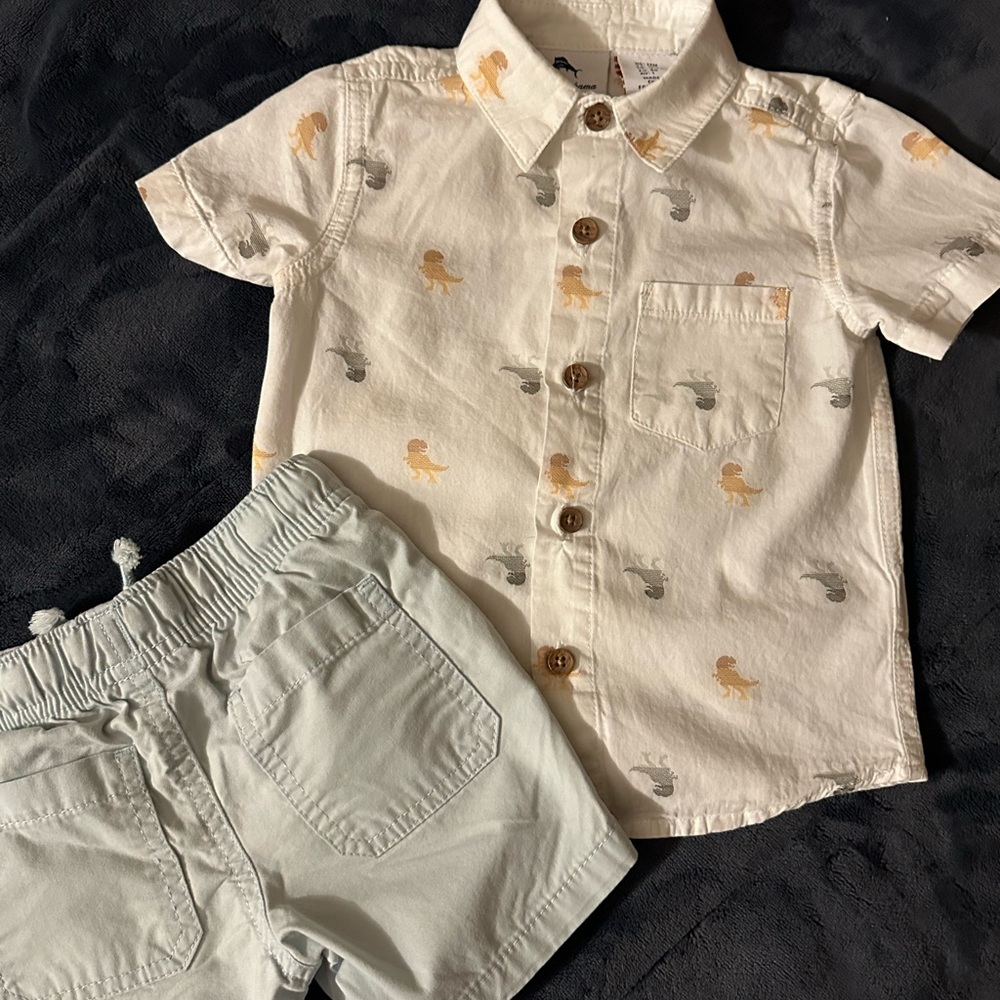 Tommy Bahama White and Tan Shirt